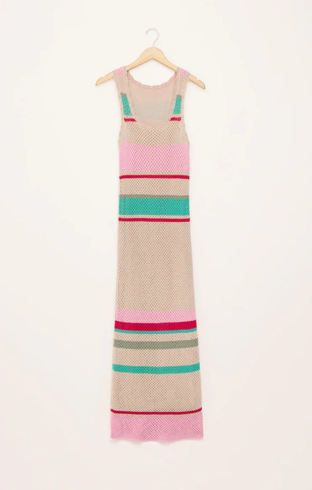 Ibiza Stripe Sweater Dress- Natural