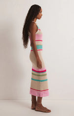 Ibiza Stripe Sweater Dress- Natural