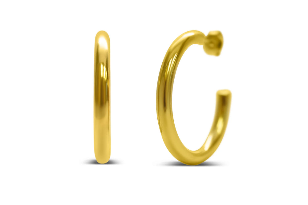 Weightless Hoop Earrings 35mm- Gold