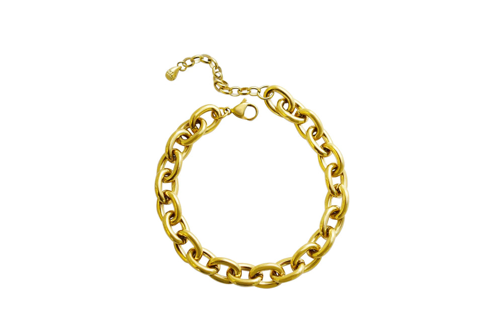 Bold Oval Link Bracelet- Gold