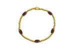 "Here and There" Beaded Bracelet- Gold/Sandy Taupe