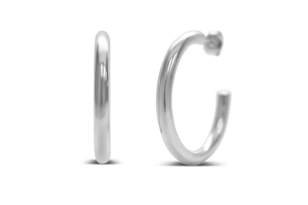 Weightless Hoop Earrings 35mm- Silver