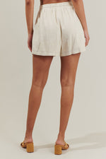 Sandy Shore Taliya Drawstring Shorts- Natural