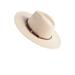 Clyde Felt Brim Hat w/ Changeable Trim in Cream