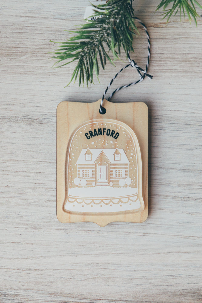 Cranford Snowglobe Ornament - Traditional House