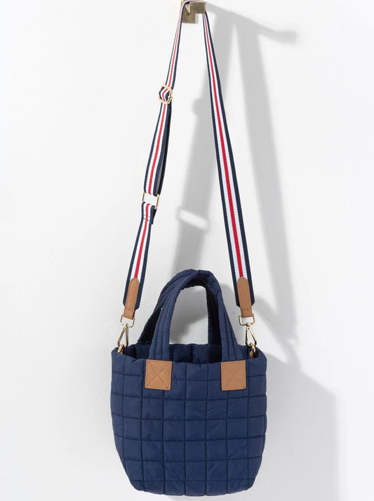 Ezra Mini Tote Cross-Body- Navy