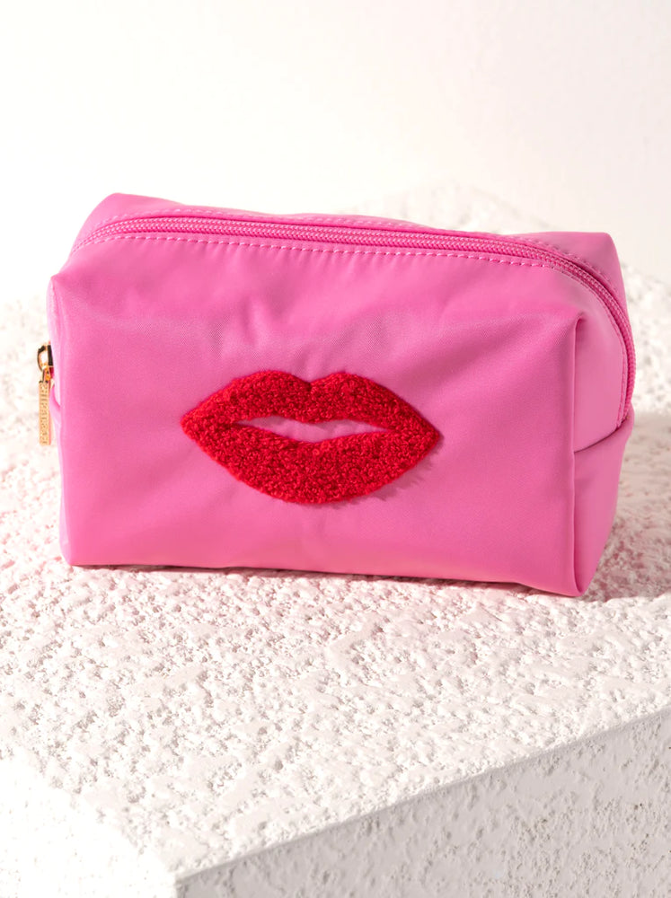 Cara Lips Cosmetic Pouch- Pink