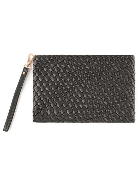 Blythe Zip Wristlet- Black