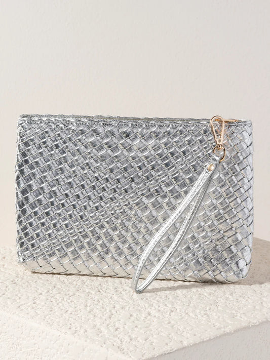 Blythe Zip Wristlet- Platinum