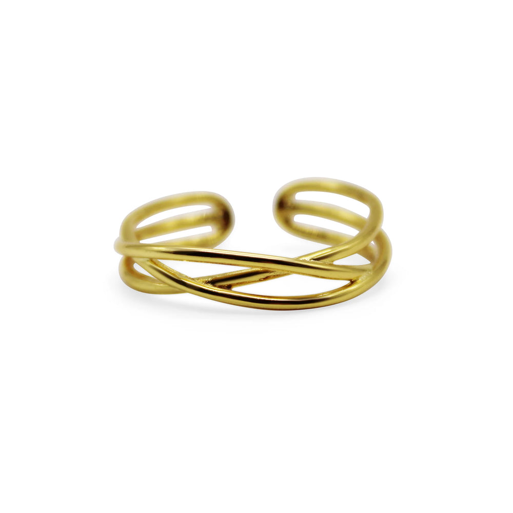 Triple Strand Ring in Gold