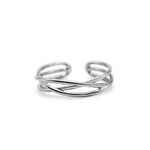 Triple Strand Ring in Silver