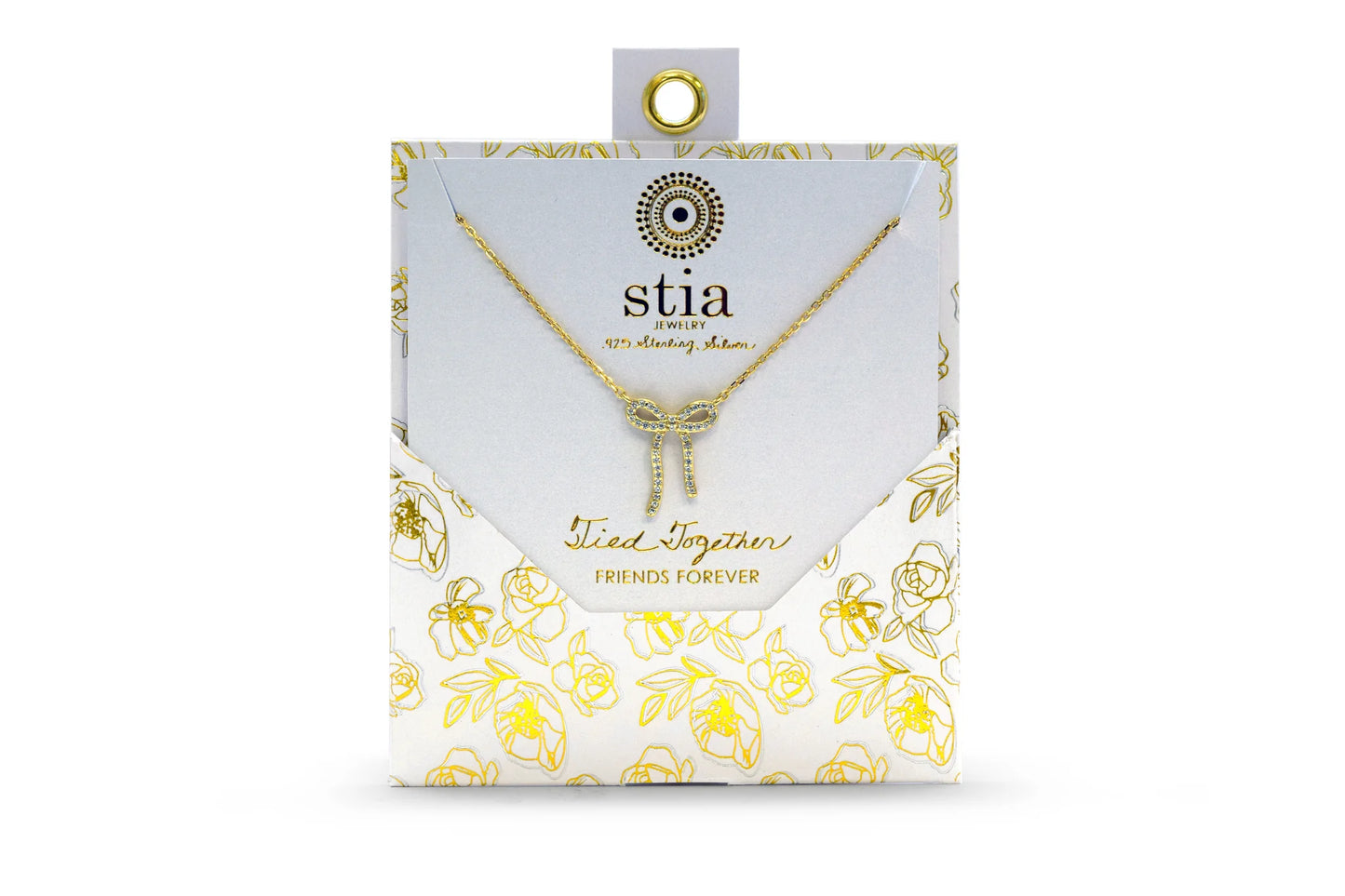 A Charming Story- Tied Together Bow Necklace 14K Gold