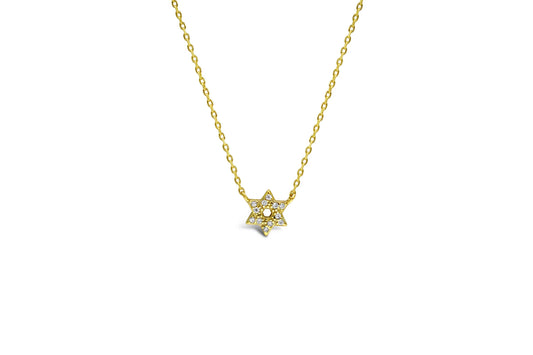 Mini Star of David Necklace- Gold