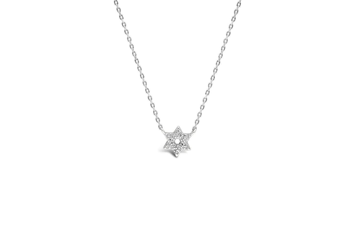 Mini Star of David Necklace- Sterling Silver