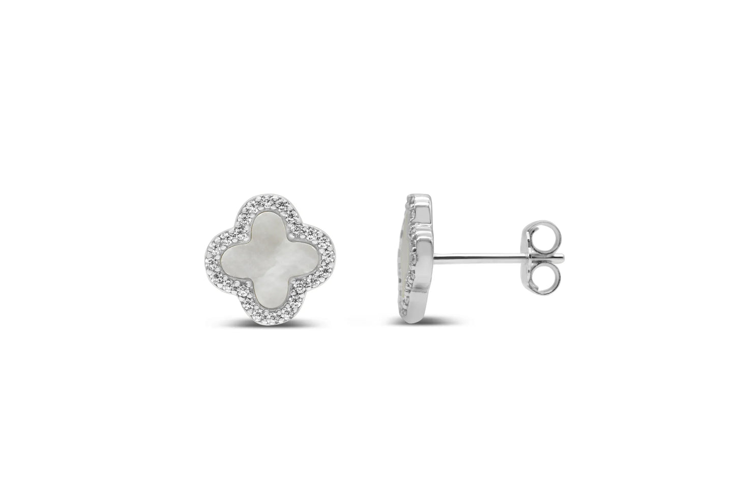 Classy Clover Stud Earring- Sterling Silver