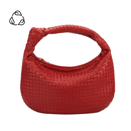 Brigitte Woven Shoulder Bag- Red