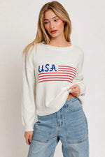 USA Sweater- Cream