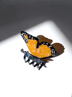 Claw Hair Clip-Orange Monarch