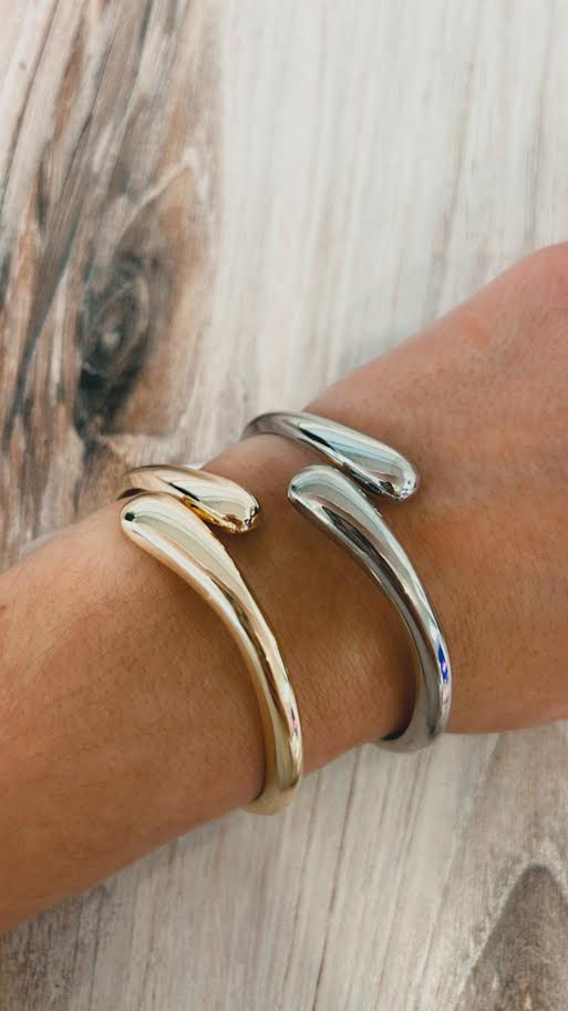 Bean Cuff- Silver