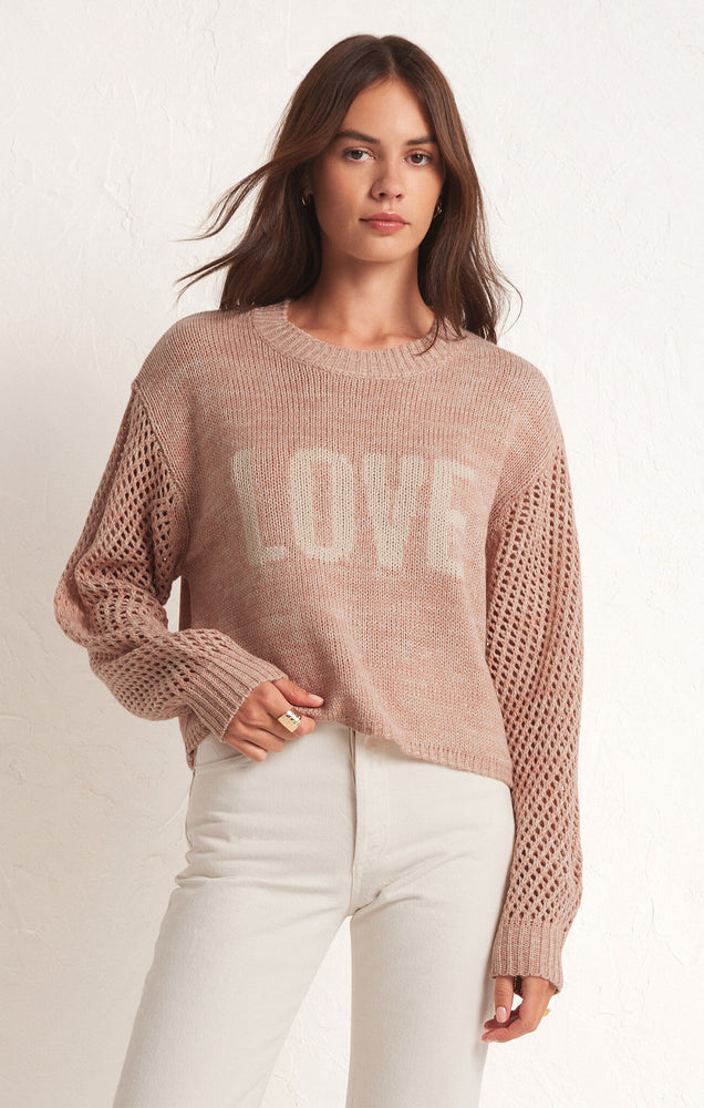 Blushing Love Sweater- Soft Pink