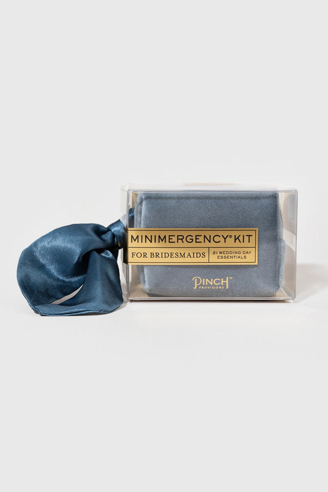 Velvet Minimergency Kit For Her- Dusty Blue