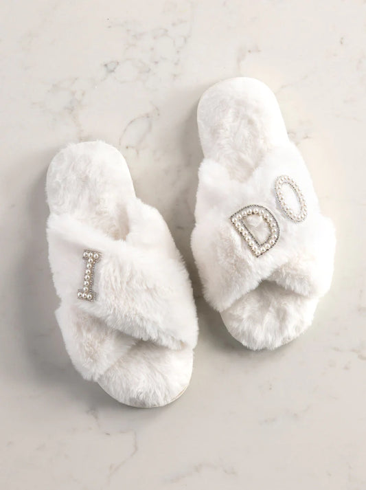 I Do Slippers- Ivory