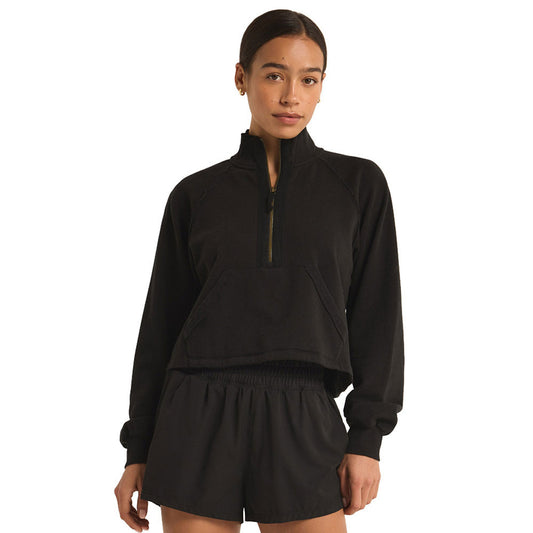 On The Run Half Zip Sweatshirt - Black