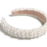 Mixed Pearls Headband - White