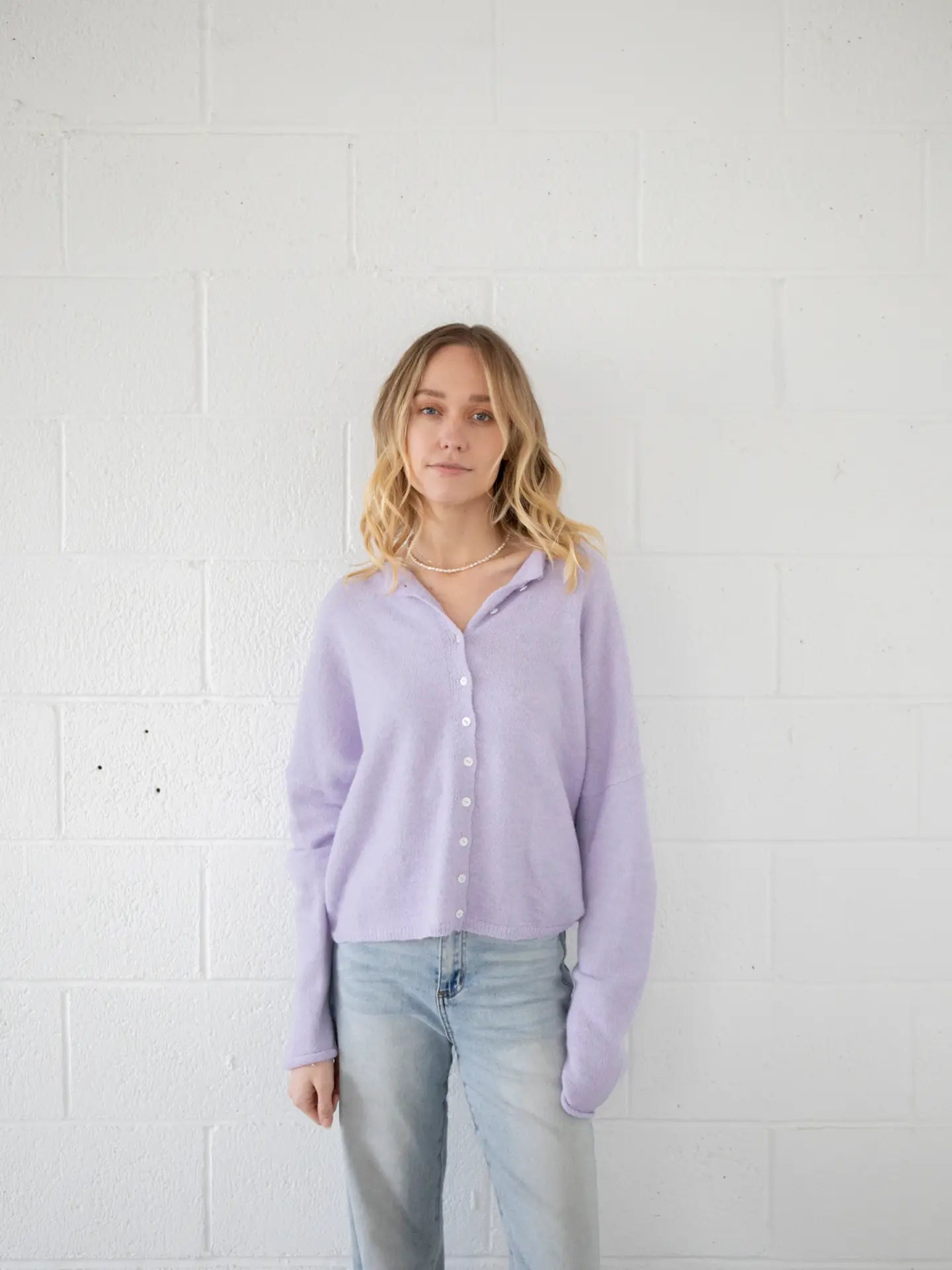 Piper Cardigan in Lavender