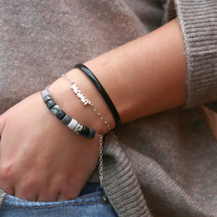 Silver Mama Bubble Bracelet