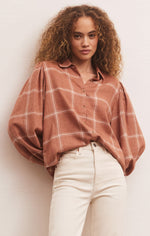 Overland Plaid Blouse- Penny