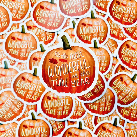 Most Wonderful Time of the Year Pumpkin Sticker