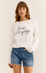Sienna Bon Voyage Sweater- White