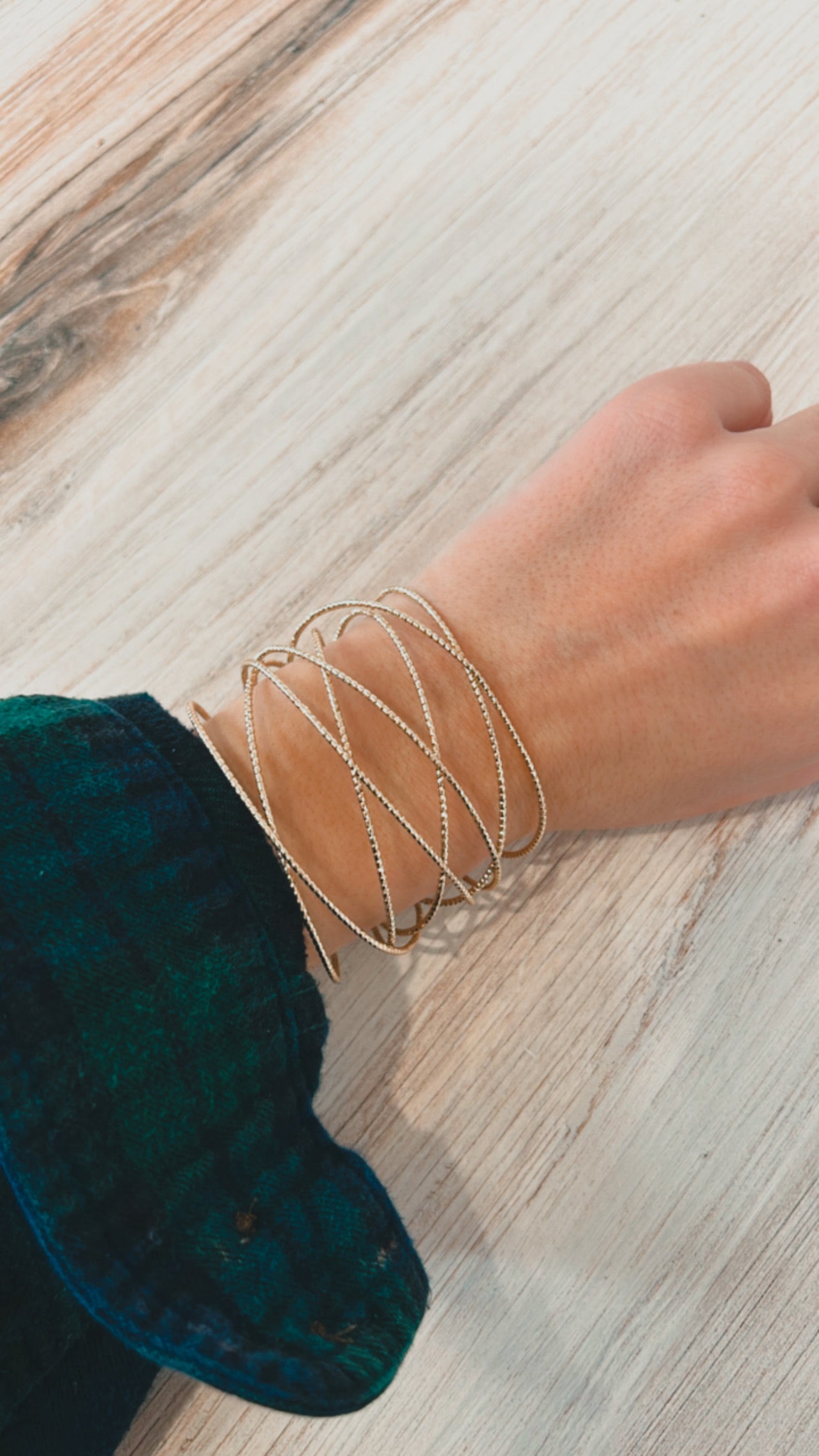 Gold Criss Cross Cuff