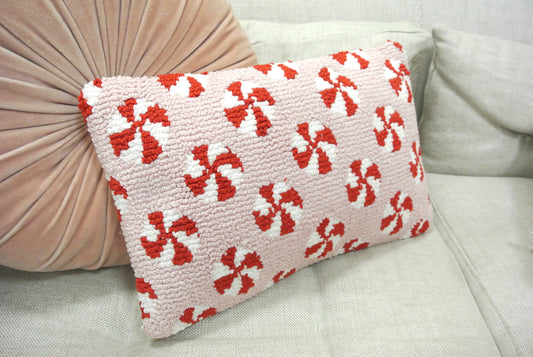 Peppermint Candy Pillow -Pink