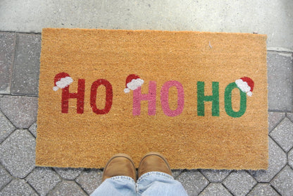 "Ho Ho Ho" Santa Hat Doormat