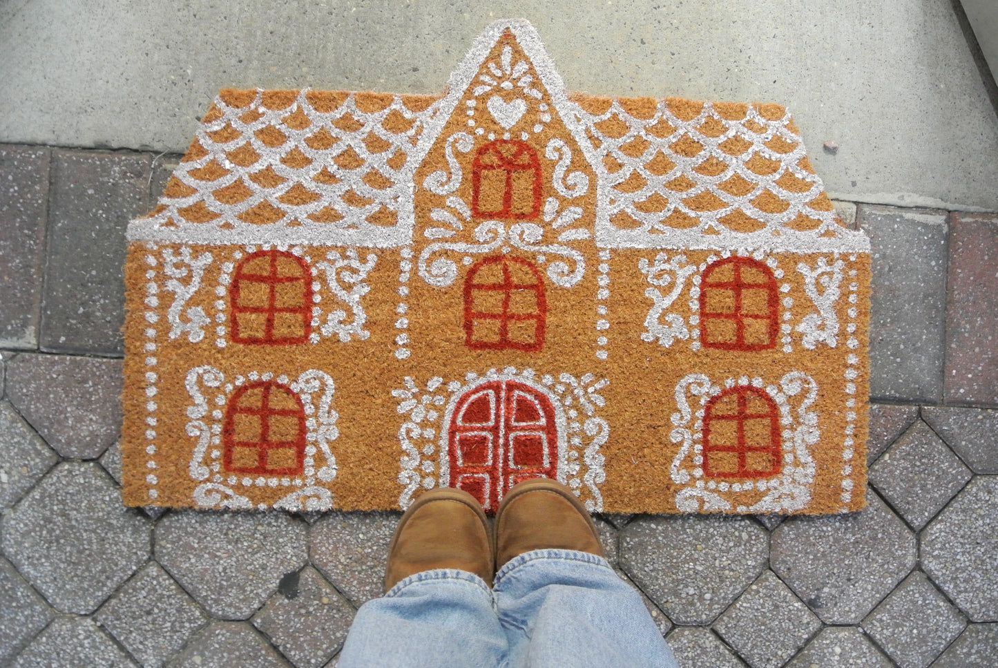 Gingerbread House Doormat