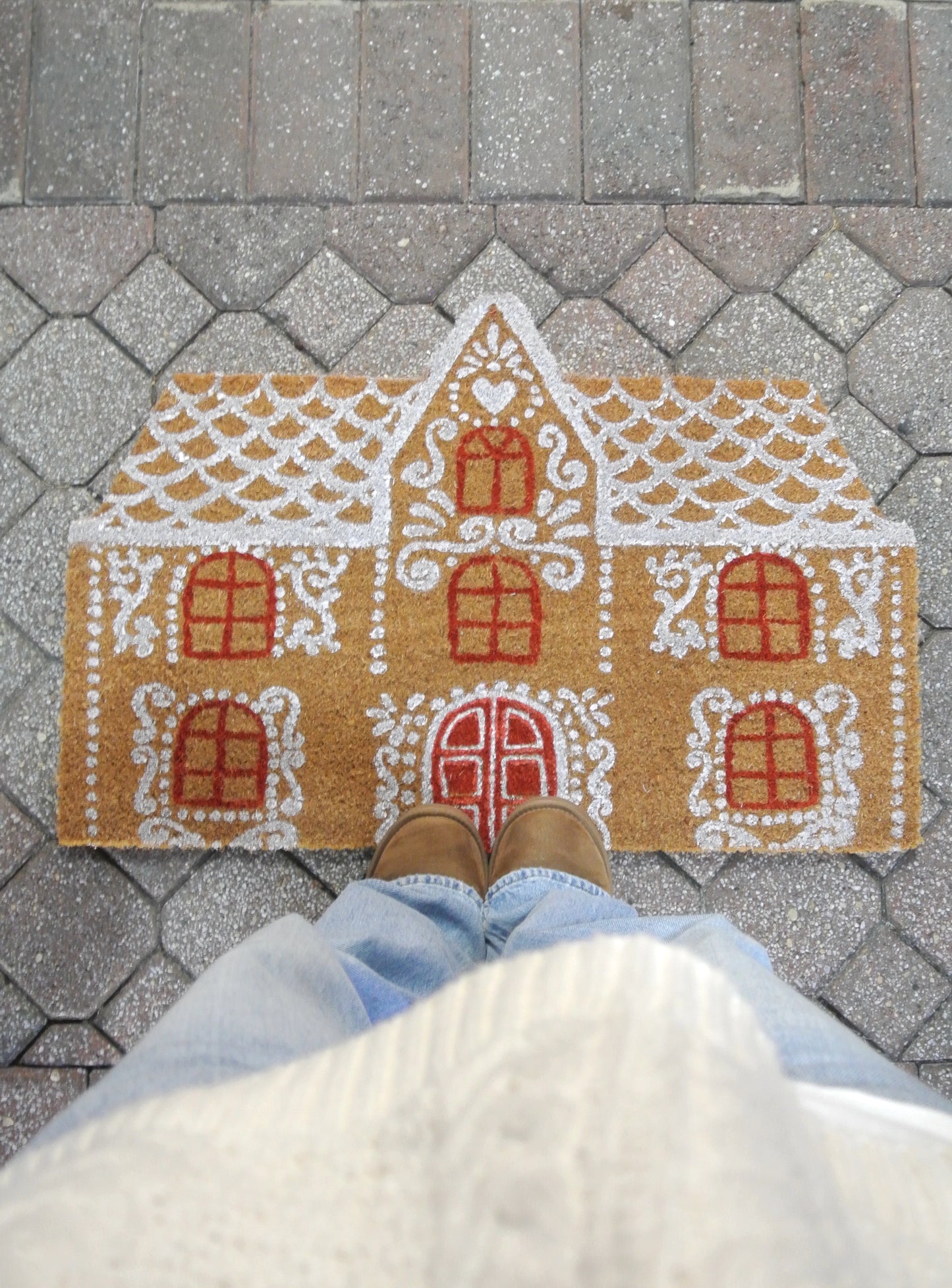 Gingerbread House Doormat