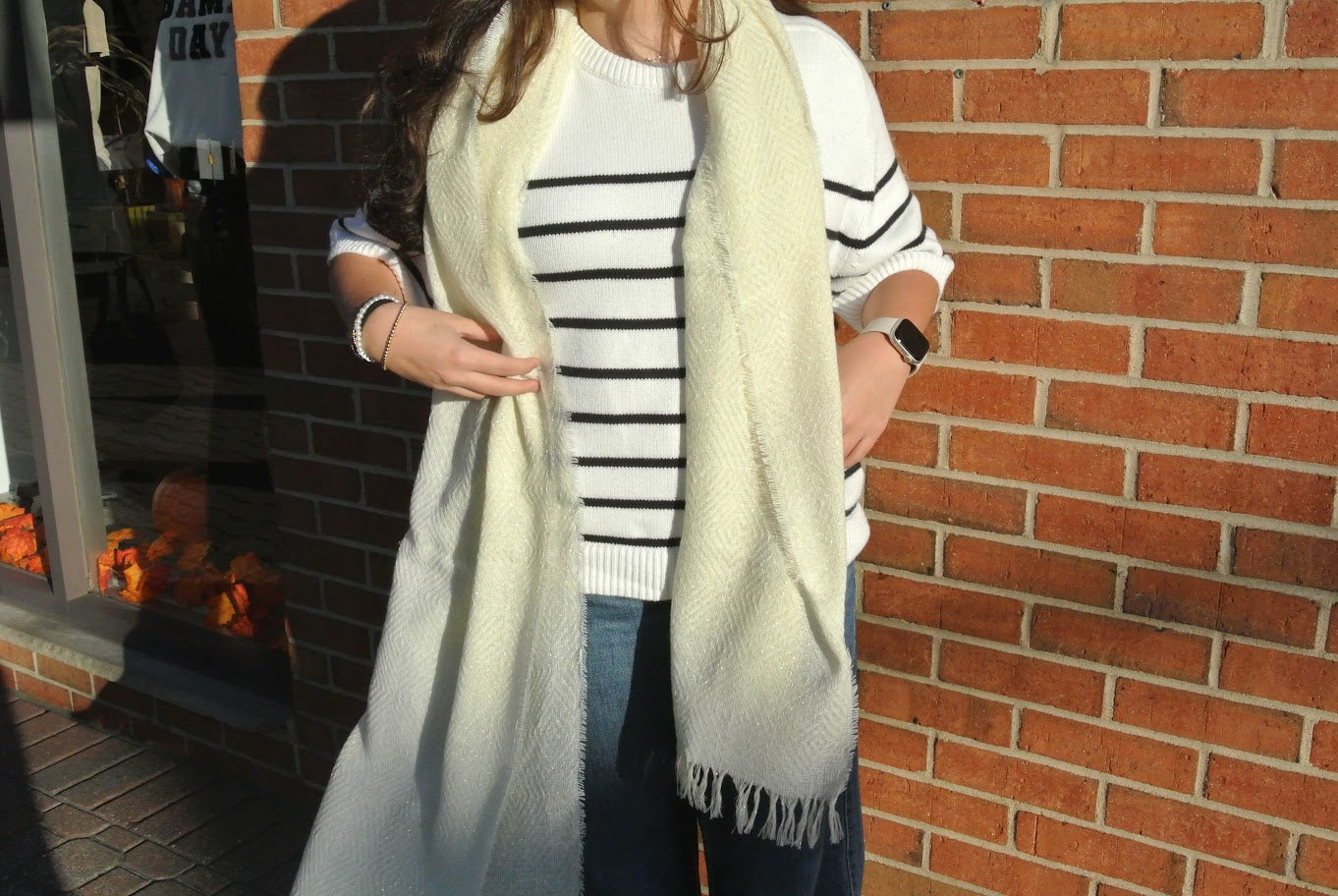 Belle Scarf- Ivory