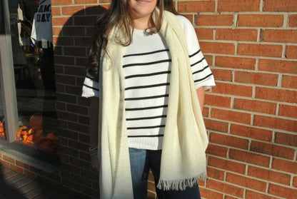 Belle Scarf- Ivory