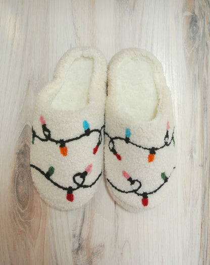 String Lights Slippers- Ivory