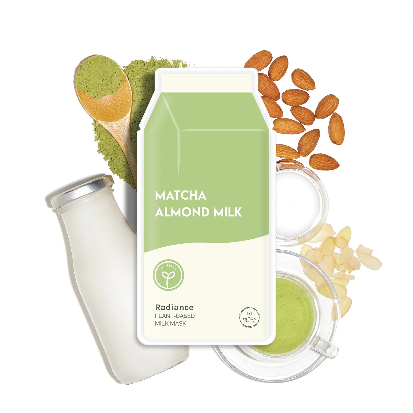 Milk Face Mask- Matcha Almond Milk