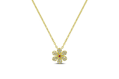 Dainty Daisy Necklace- Gold