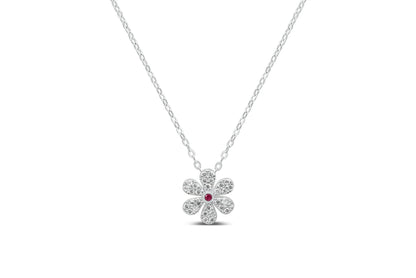 Dainty Daisy Necklace- Sterling Silver