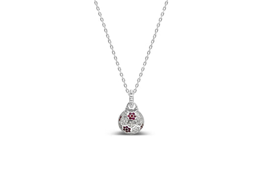 Go Team Soccer Ball Necklace- Sterling Silver