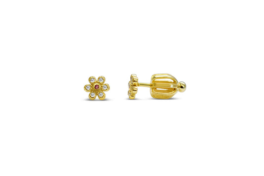 Dainty Daisy Earring- Gold