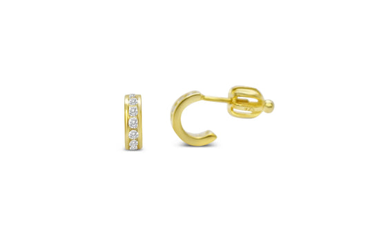 Half Hoop Earrings- Gold