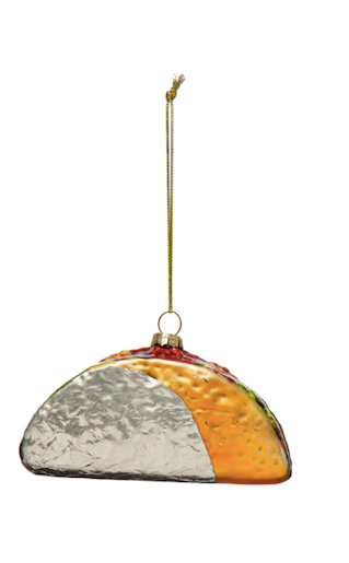 Glass Taco Foil Ornament