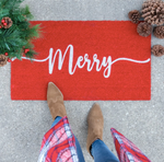 Merry Doormat- Red