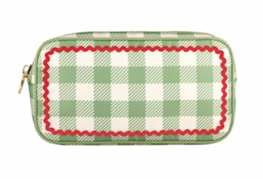 Small Pouch- Pesto Gingham